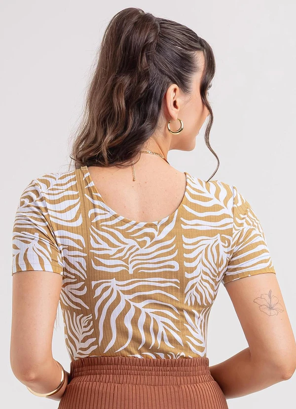 Habana - Blusa em Misturinha Marrom 2