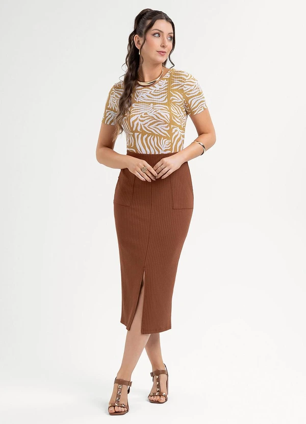 Habana - Blusa em Misturinha Marrom 3