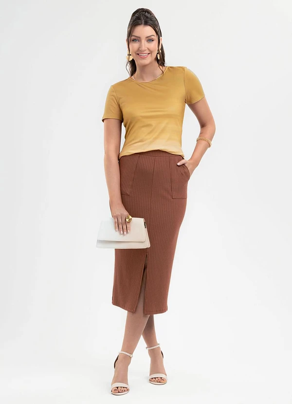 Habana - Blusa em Misturinha Marrom 3