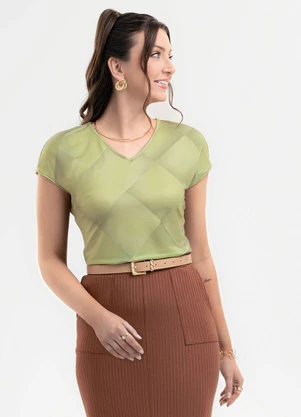 Habana - Blusa em Misturinha Marrom - HABANA