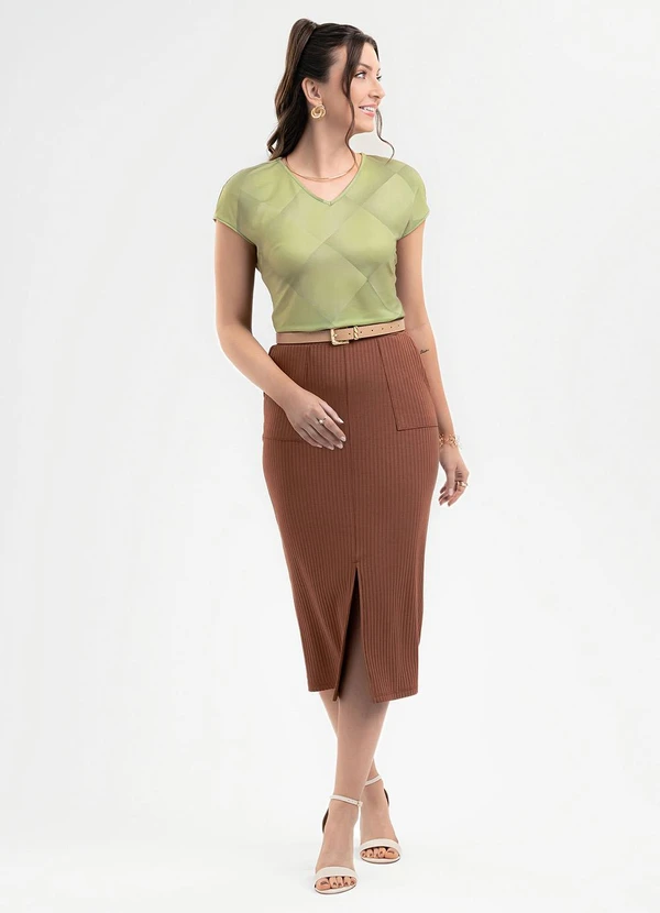 Habana - Blusa em Misturinha Marrom 3