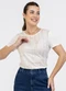 Habana - Blusa em Misturinha Amarelo  - variação: Off White