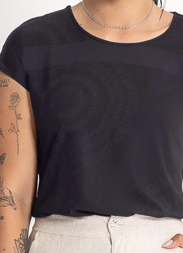 Habana - Blusa em Misturinha Preto 1