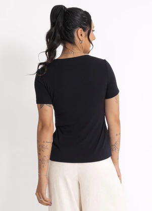 Habana - Blusa em Misturinha Preto - HABANA