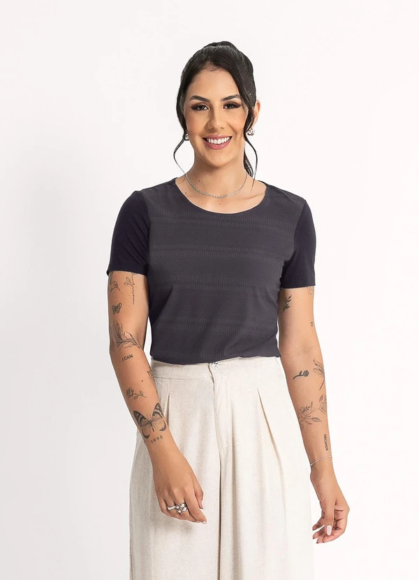 Habana - Blusa em Misturinha Preto