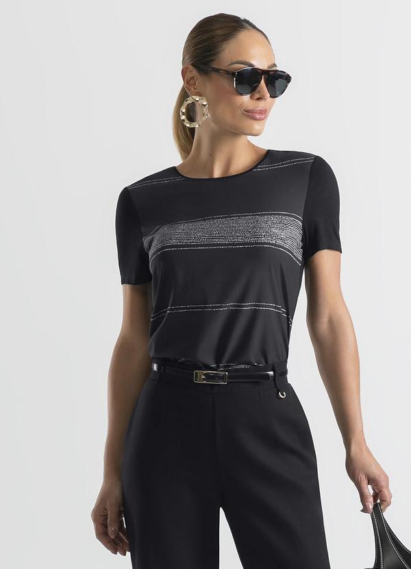 Cativa - Blusa em Misturinha Preto
