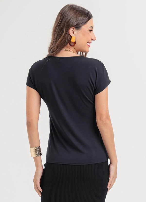 Habana - Blusa em Misturinha Preto 2