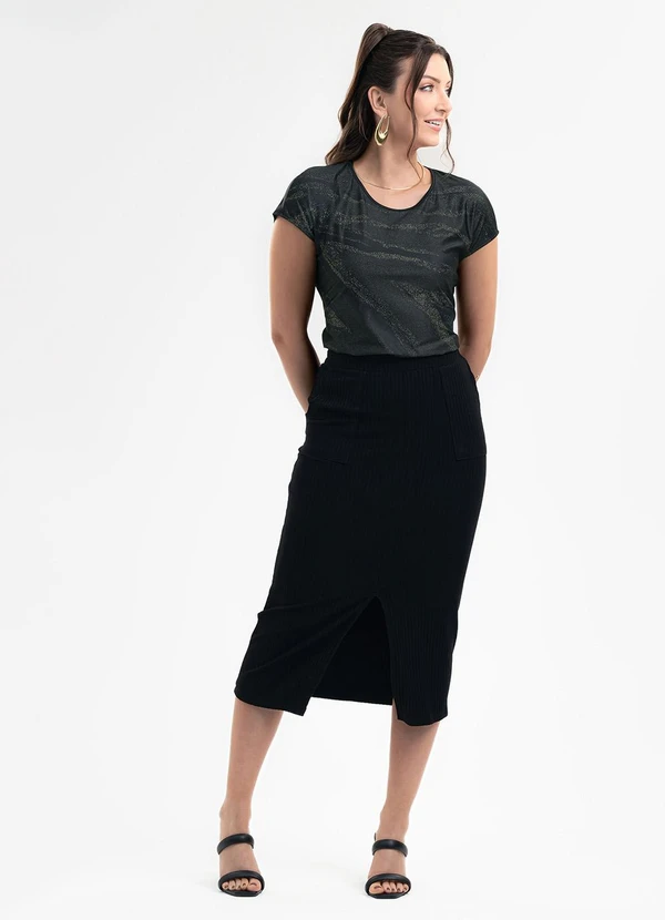 Habana - Blusa em Misturinha Preto 3