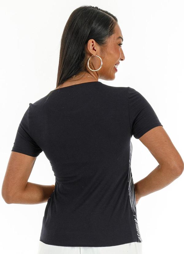 Habana - Blusa em Misturinha  Preto 2