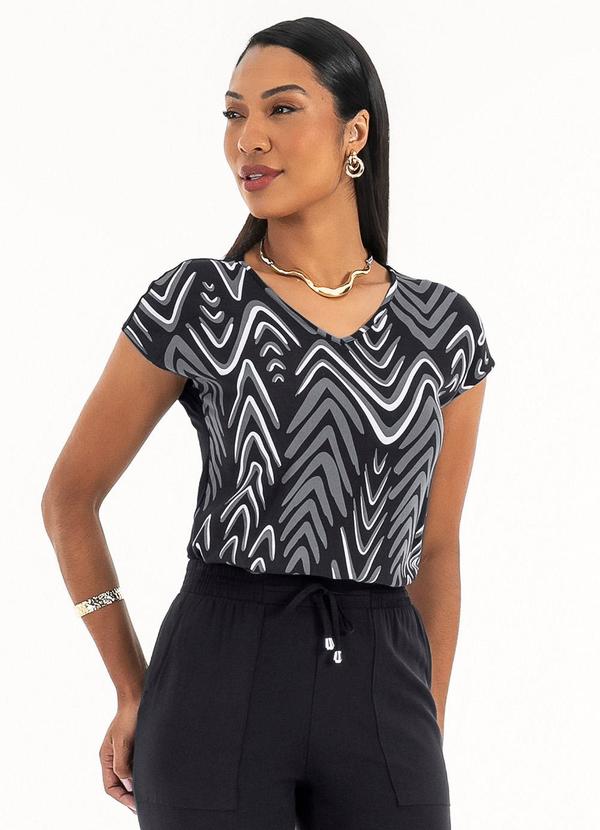 Habana - Blusa em Misturinha Preto