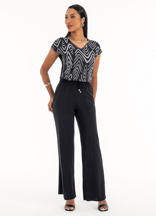 Habana - Blusa em Misturinha  Preto 4