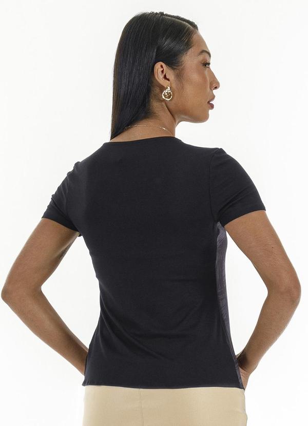 Habana - Blusa em Misturinha  Preto 2