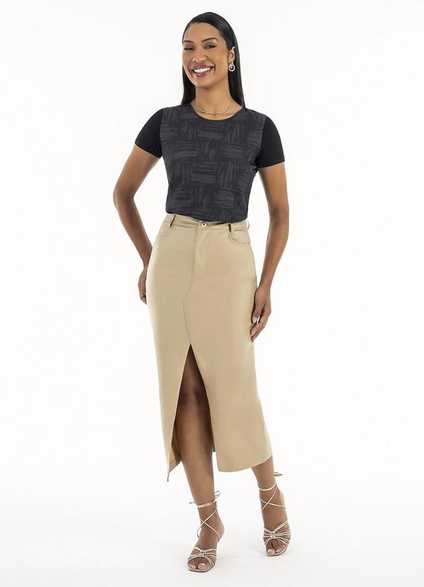 Habana - Blusa em Misturinha  Preto 3