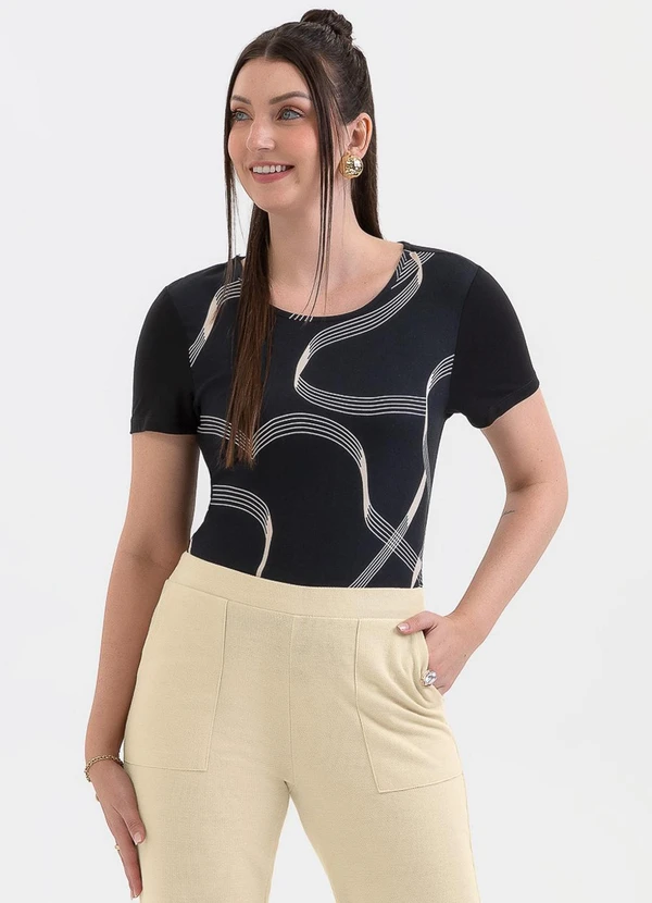 Habana - Blusa em Misturinha Preto