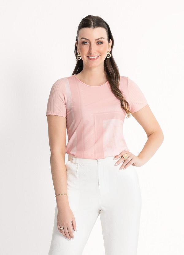 Habana - Blusa em Misturinha Rosa Claro