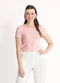 Habana - Blusa em Misturinha Verde - variação: Rosa Claro
