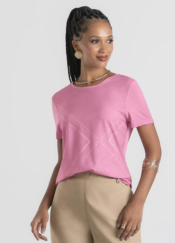 Cativa - Blusa em Misturinha Rosa