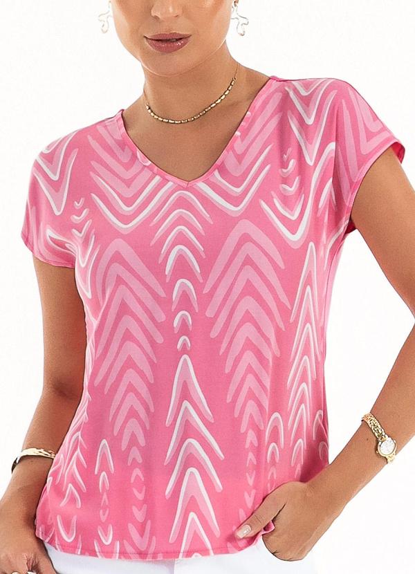 Habana - Blusa em Misturinha  Rosa  3