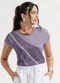 Habana - Blusa em Misturinha Roxo - variação: Roxo