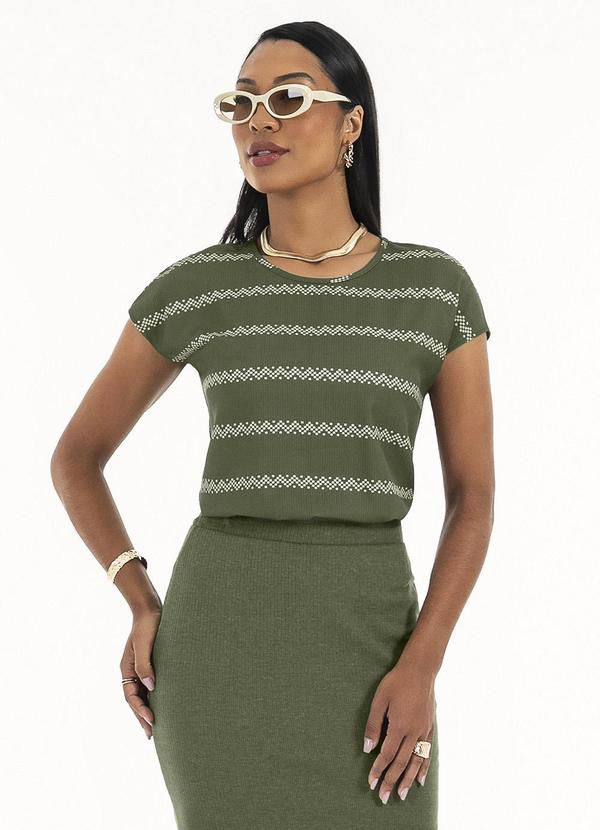 Habana - Blusa em Misturinha Verde Escuro 1