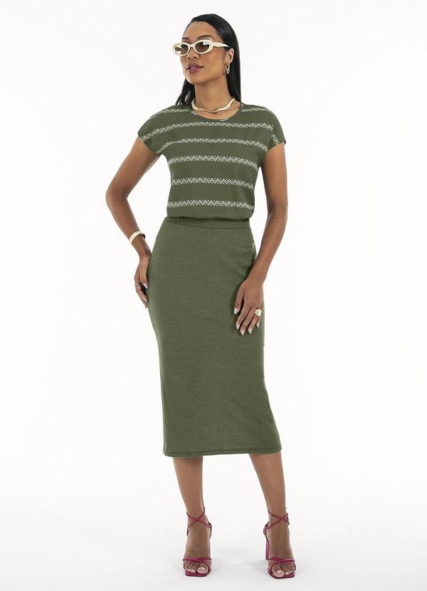 Habana - Blusa em Misturinha Verde Escuro 3