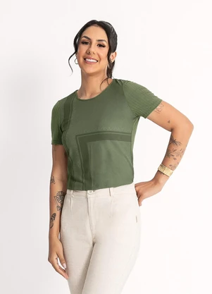 Habana - Blusa em Misturinha Verde - HABANA