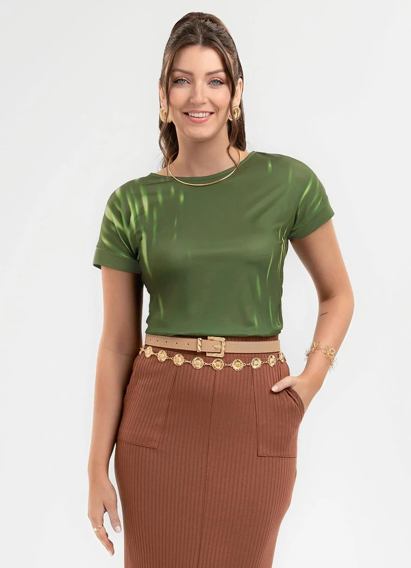 Habana - Blusa em Misturinha Verde