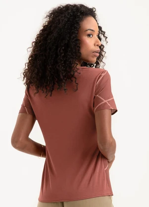 Cativa - Blusa em Misturinha Vermelho Escuro - CATIVA