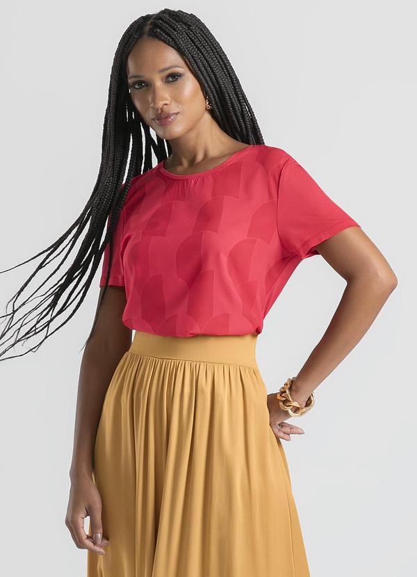 Cativa - Blusa em Misturinha Vermelho