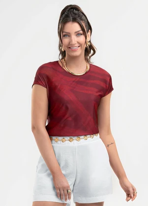 Habana - Blusa em Misturinha Vermelho - HABANA