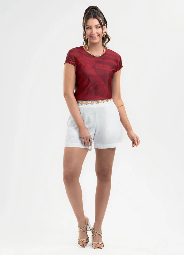 Habana - Blusa em Misturinha Vermelho 3