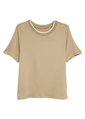 Malwee - Blusa em Moletinho Areia - MALWEE