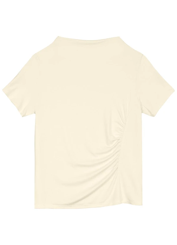 Malwee - Blusa em Moletinho com Franzido Off White 2