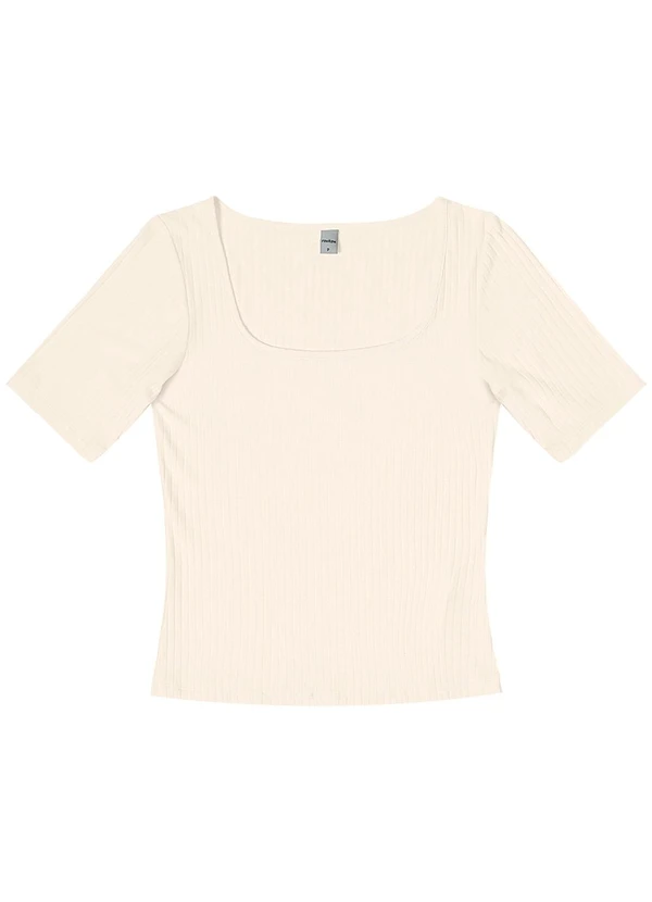 Rovitex - Blusa em Ribana Canelada Bege 2