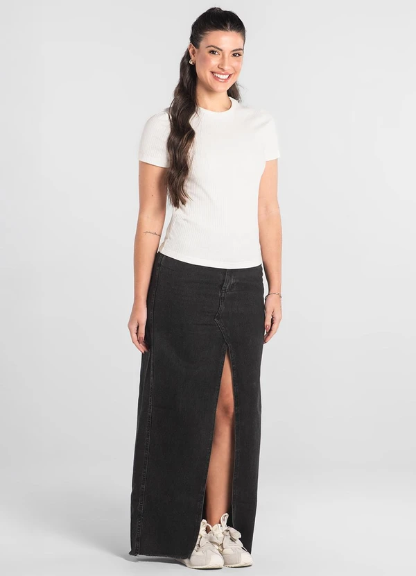 Just Basic - Blusa em Ribana Canelada Branco 3