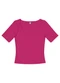 Rovitex - Blusa em Ribana Canelada Marrom - variação: Rosa