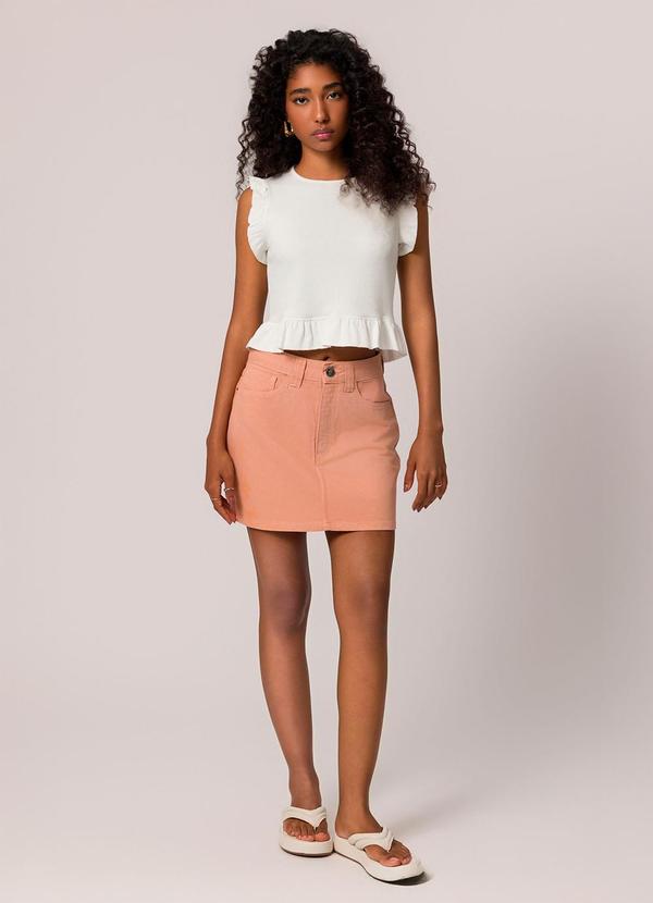 Sofie - Blusa em Ribana com Babados Branco