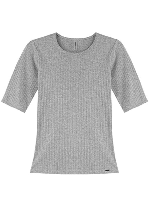 Rezzato - Blusa em Ribana com Manga Alongada Adulto Cinza