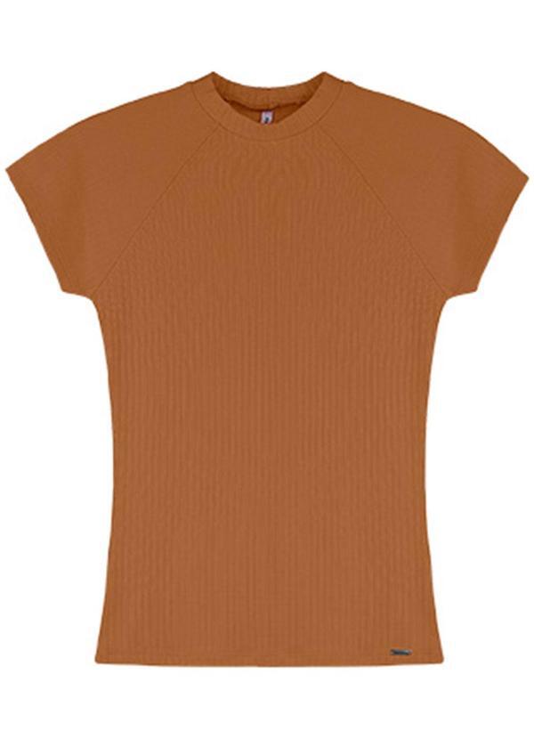 Rezzato - Blusa em Ribana Soft Adulto Feminino Marrom