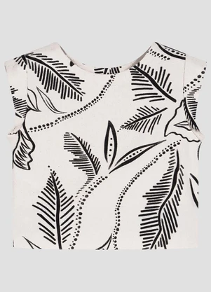 Cereja Rosa - Blusa em Tecido Plano Viscose Linho Preto - CEREJA ROSA