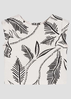 Cereja Rosa - Blusa em Tecido Plano Viscose Linho Preto - CEREJA ROSA