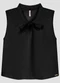 Cereja Rosa - Blusa em Tecido Plano Viscose Twill Bege - variação: Preto