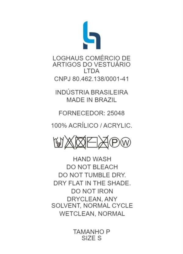 Outlet - Blusa em Tricô Xadrez Azul com Mangas Curtas 6