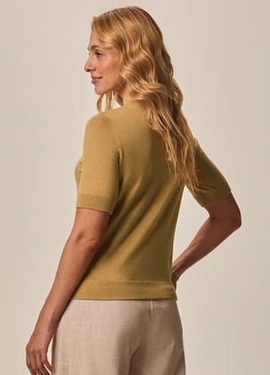 Malwee - Blusa em Tricot Amarelo - MALWEE
