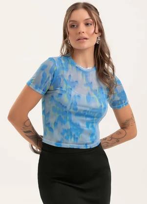 Cativa You - Blusa em Tule Azul - CATIVA YOU