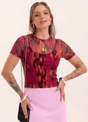 Cativa You - Blusa em Tule Pink - CATIVA YOU