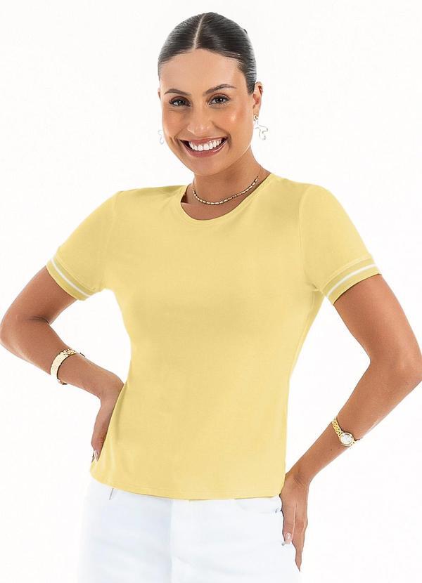 Habana - Blusa em Viscose Amarelo Claro