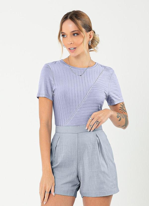 Cativa - Blusa em Viscose Azul Claro