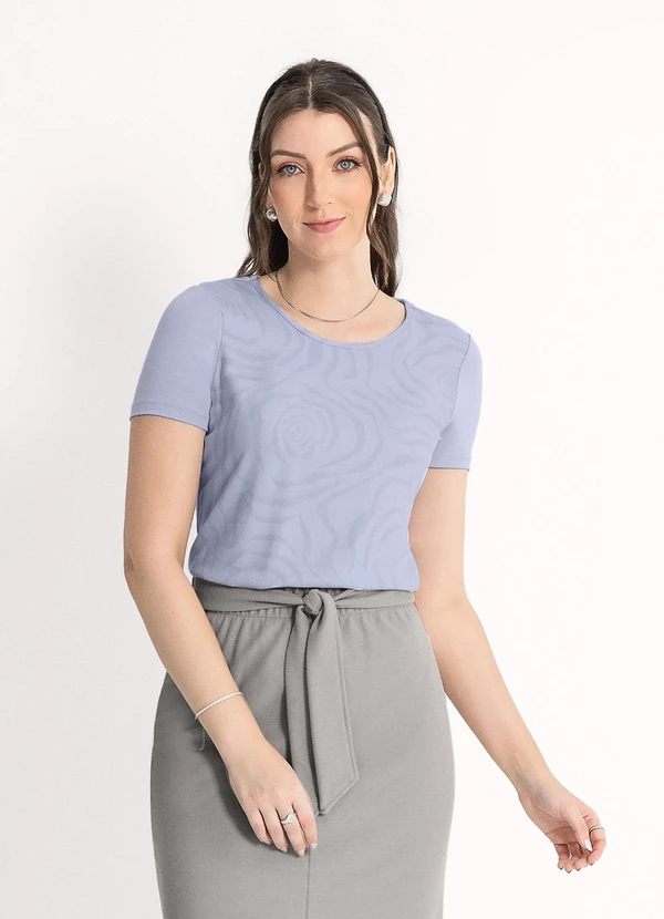 Habana - Blusa em Viscose Azul Claro