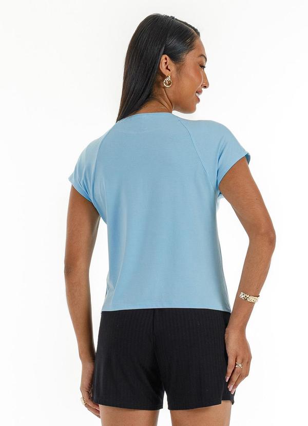 Habana - Blusa em Viscose  Azul Claro 2